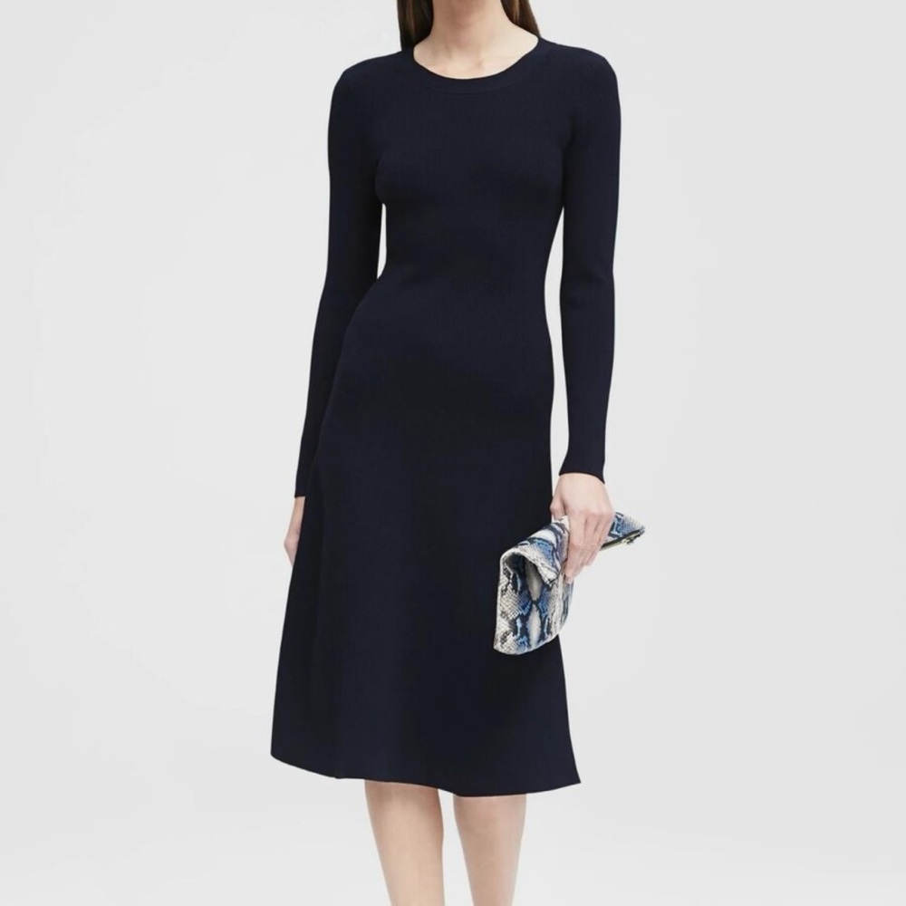 BR navy knit dress